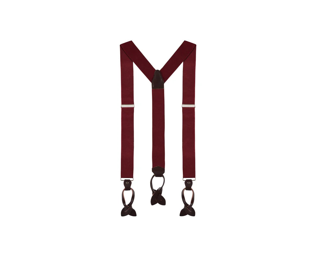 Burgundy Suspenders