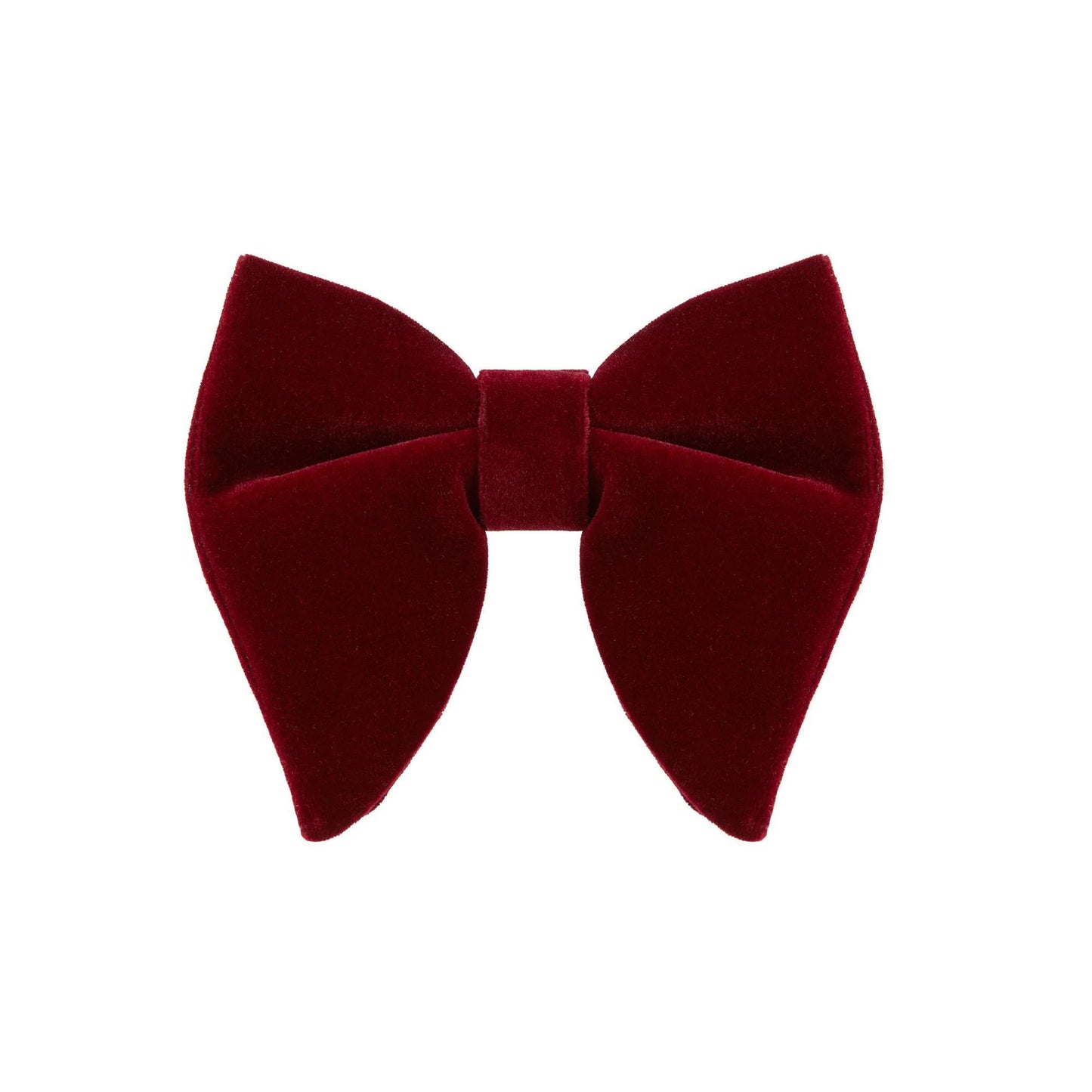 Burgundy Velvet Butterfly Bow Tie