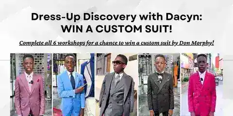 Win a custom suit contest banner