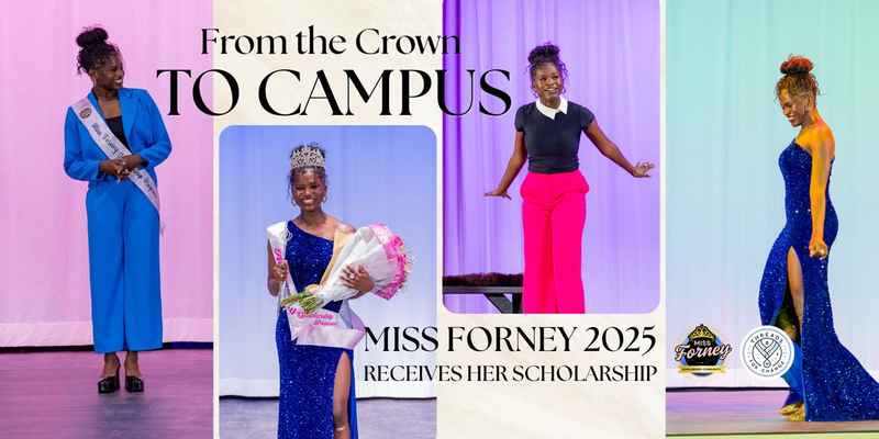 Miss Forney 2025 Aria Price receives her scholarship