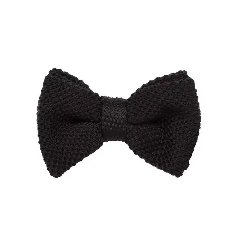 Black Knitted Bow Tie