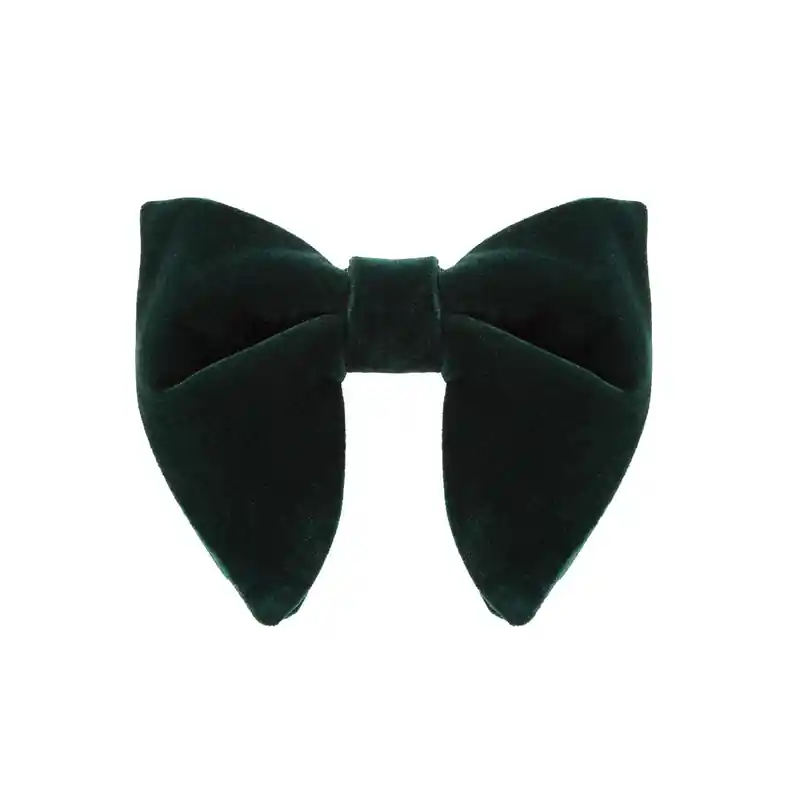 Pine Velvet Bow Tie