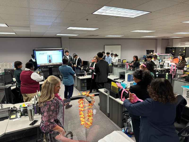 A gallery of students at the Dress for Success initiative gaining professional attire and career readiness skills at Townview High School, Dallas ISD. — photo 3