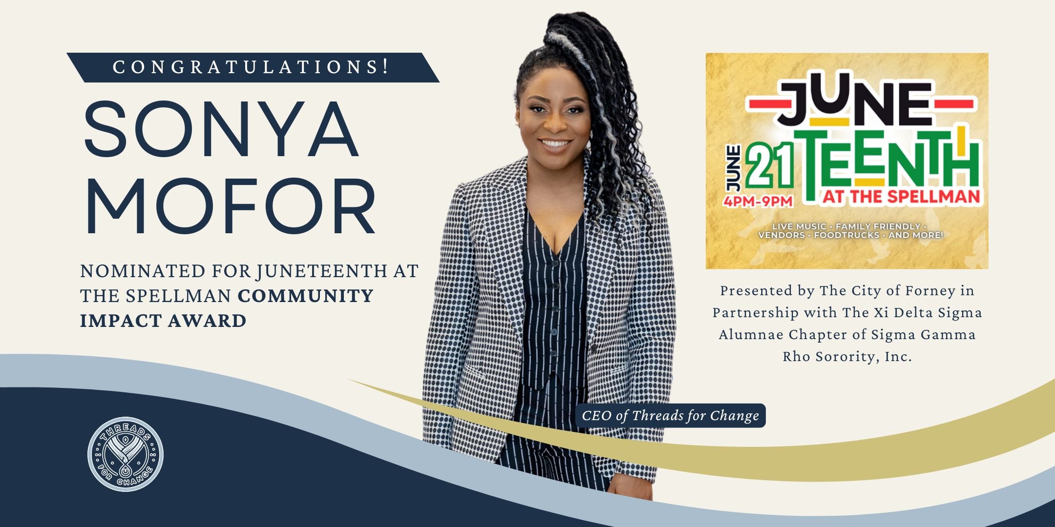 Honoring Impact: Sonya Mofor Nominated for Juneteenth at the Spellman Community Impact Award